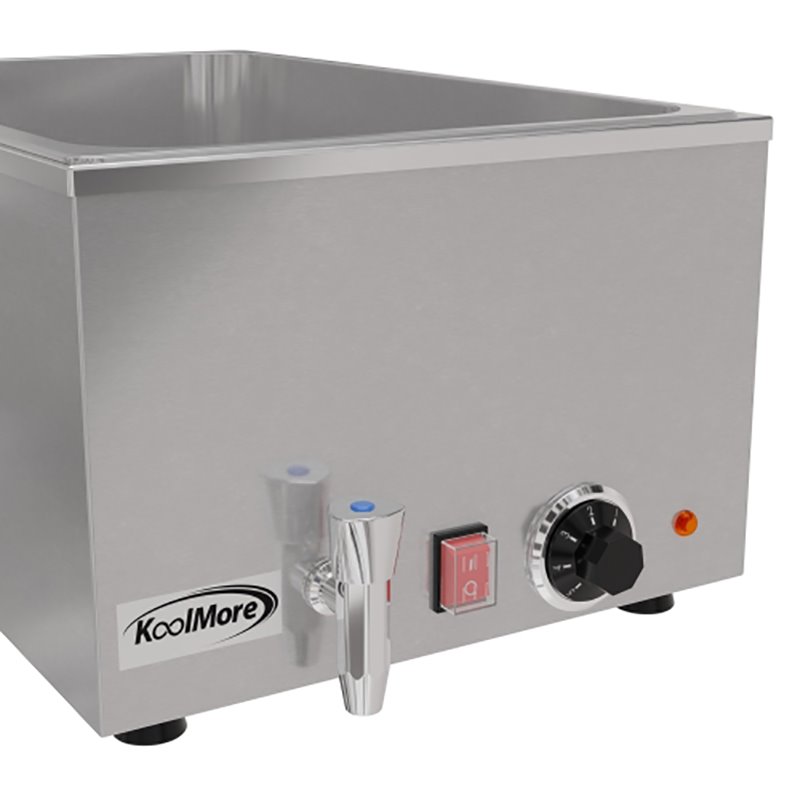 Koolmore CFW-1T Bain Marie Countertop Stainless Steel Food Warmer in Silver