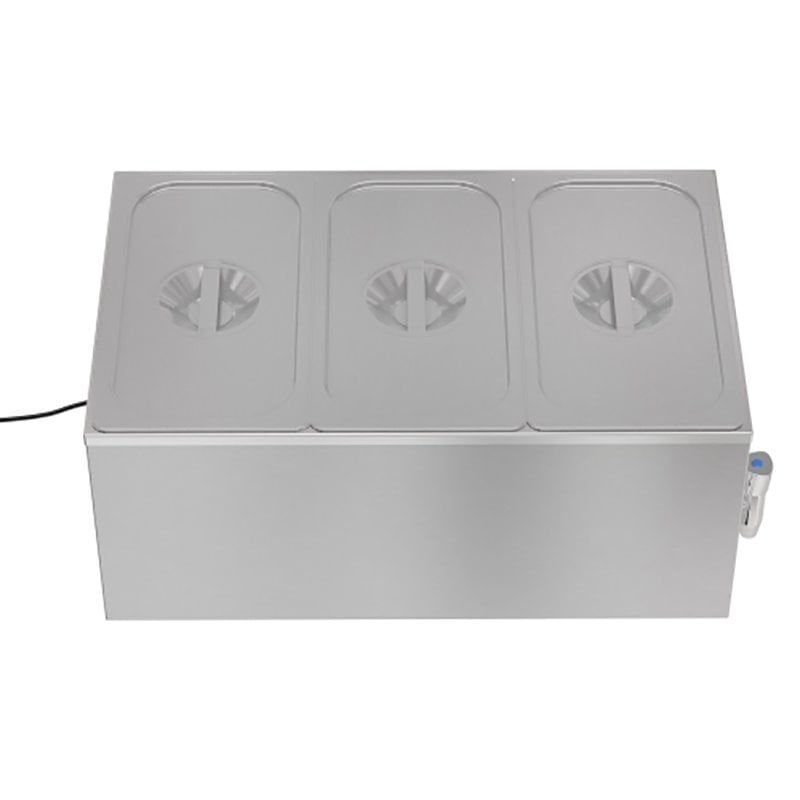 Koolmore CFW-3T Bain Marie Countertop Stainless Steel Food Warmer in Silver