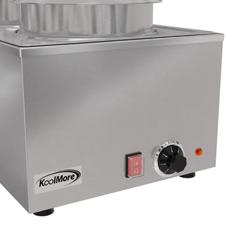 Koolmore CFW-4 Bain Marie Countertop Stainless Steel Food Warmer in Silver