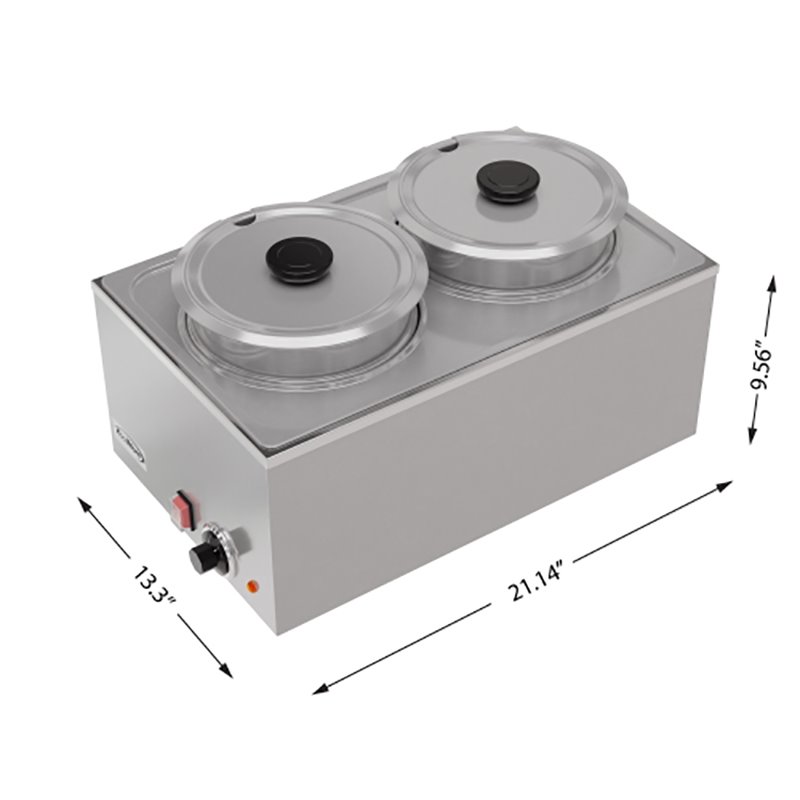 Koolmore CFW-4 Bain Marie Countertop Stainless Steel Food Warmer in Silver
