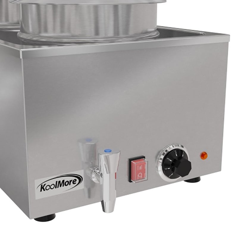 Koolmore CFW-4T Bain Marie Countertop Stainless Steel Food Warmer in Silver