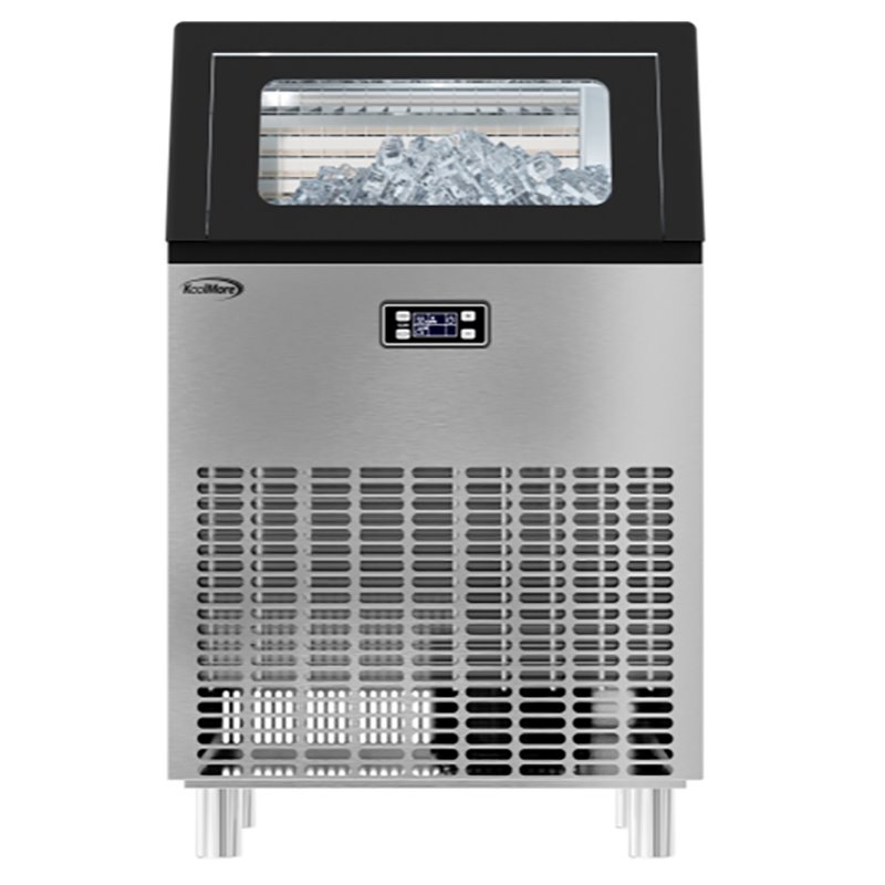 Koolmore CIM198 Undercounter Metal Ice Maker Machine in Black