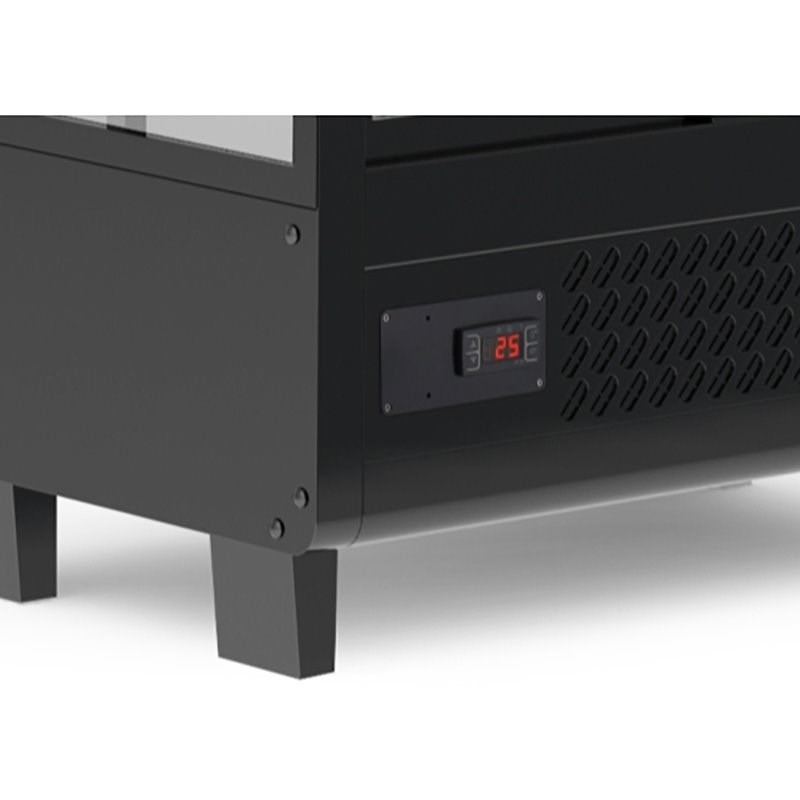 Koolmore Metal Countertop Refrigerator Display Case Merchandiser in Black