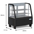 Koolmore Metal Countertop Refrigerator Display Case Merchandiser in Black