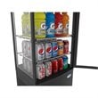 Koolmore LED Metal Countertop Refrigerator Display Case in Black
