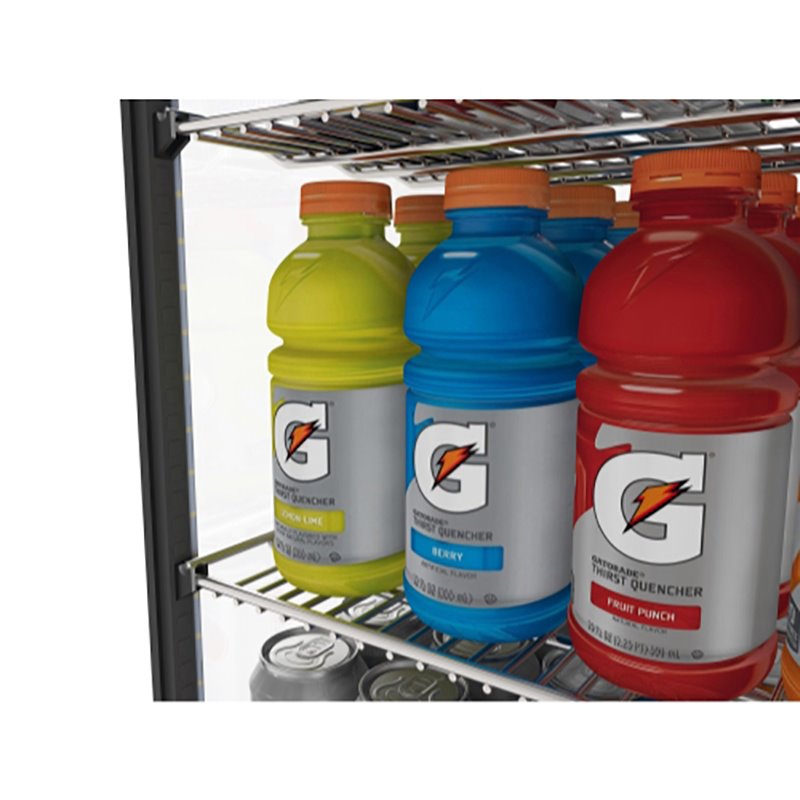 Koolmore LED Metal Countertop Refrigerator Display Case in Black