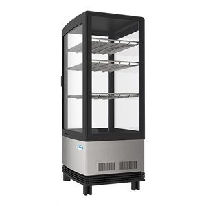 Koolmore LED Metal Countertop Refrigerator Display Case in Black/Silver