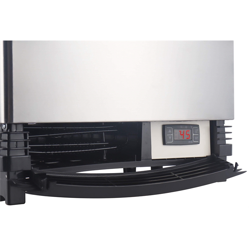 Koolmore LED Stainless Steel Countertop Refrigerator Display Case in White