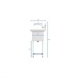 Koolmore 10x14x10 3-Compartment Stainless Steel Kitchen Sink & Faucet in Silver