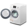 2.7 cu. ft. Stackable Front Load Compact Washing Machine in White.