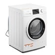 2.7 cu. ft. Stackable Front Load Compact Washing Machine in White.