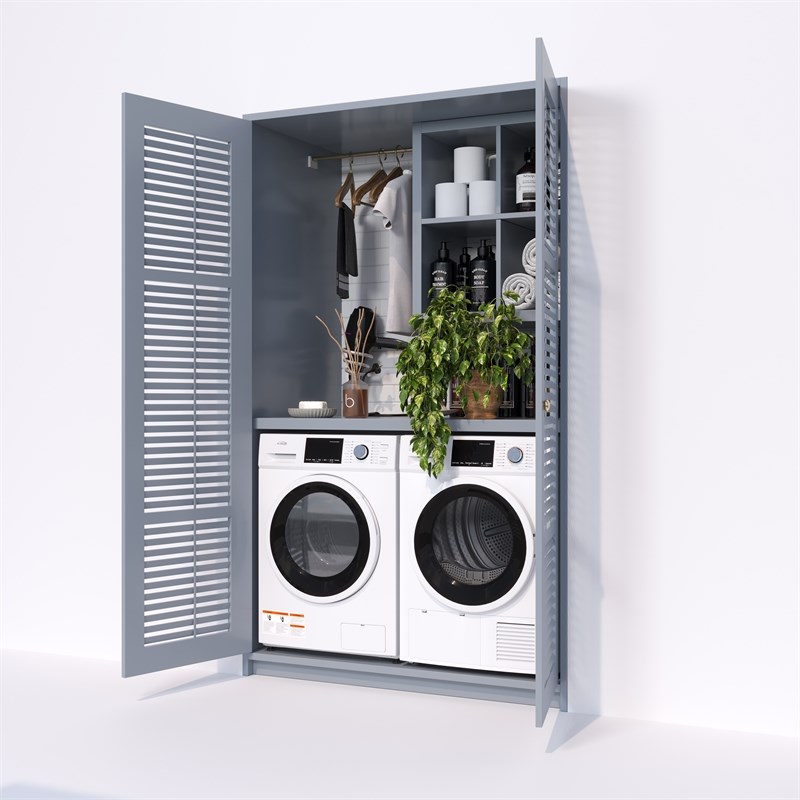 2.7 cu. ft. Stackable Front Load Compact Washing Machine in White.