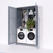 2.7 cu. ft. Stackable Front Load Compact Washing Machine in White.