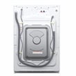 4.5 cu. ft. Large Capacity Stackable Front Load Washing Machine in White.