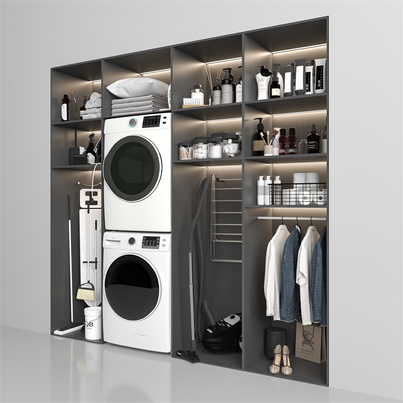 4.5 cu. ft. Large Capacity Stackable Front Load Washing Machine in White.