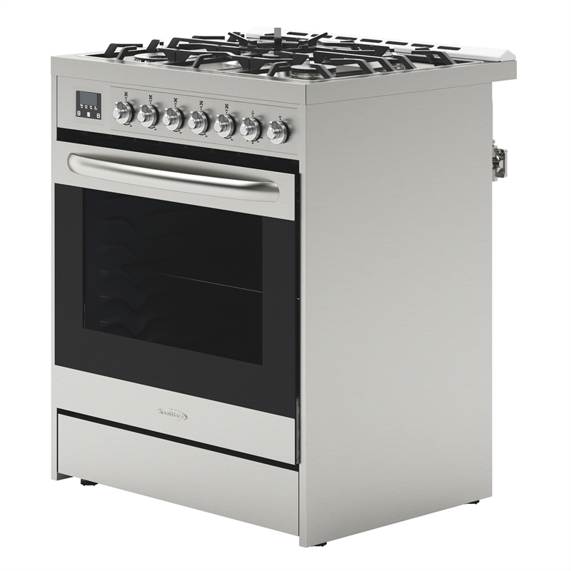 KoolMore 30 in. Stainless-Steel Professional Gas Range.