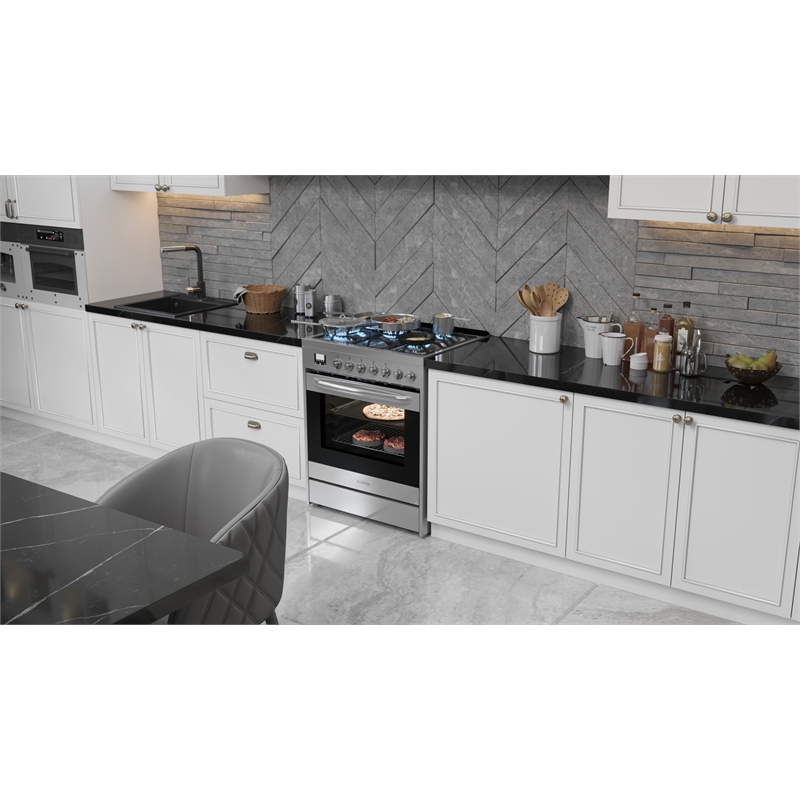 36 in. Stainless Steel Professional Gas range with Legs.