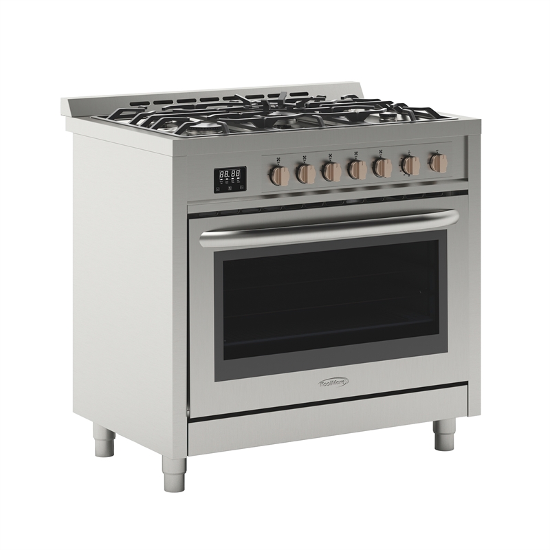 36 in. Stainless Steel Professional Gas range with Legs.