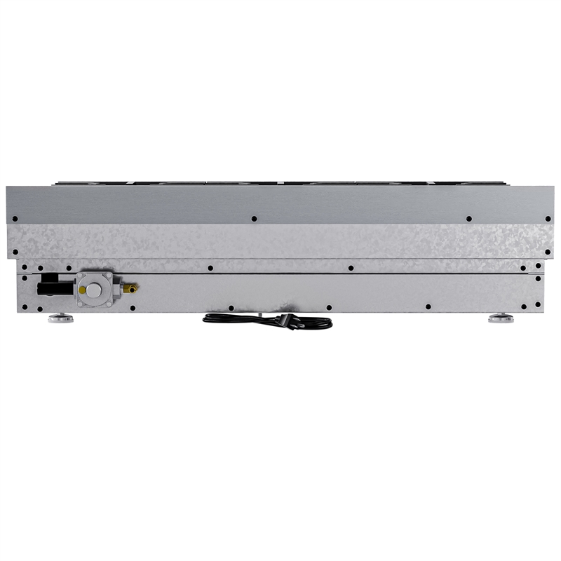 36 in Gas Range-Top with 6 Sealed Italian Burners and Stainless-Steel Knobs.