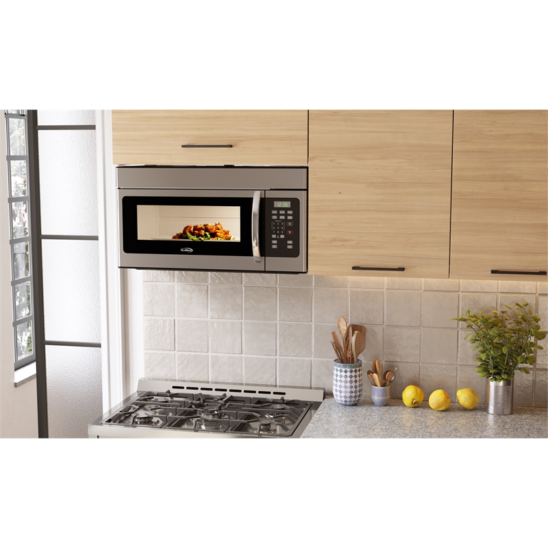 KoolMore 1.6 cu. ft. Over the Range Stainless Steel Microwave.