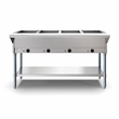 Four Pan Open Well Electric Steam Table with Undershelf