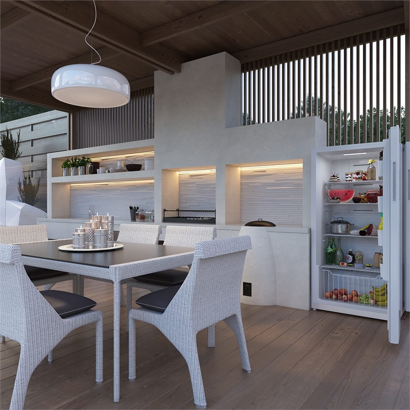 KoolMore 17 Cu. Ft Upright Freezer in White.