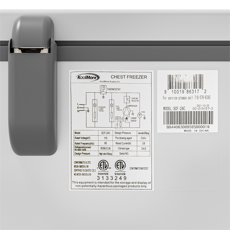 Koolmore 77 in. Commercial Chest Freezer 24 Cu ft.