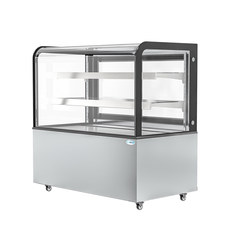 47 in. Dry Bakery Display Case with Front Curved Glass Protection - 14 cu. ft.
