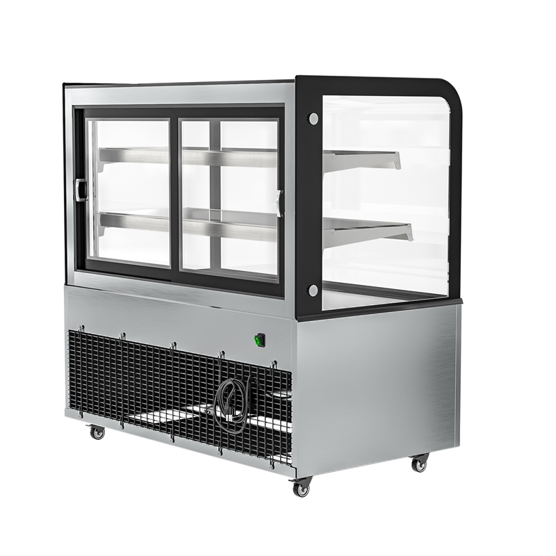 47 in. Dry Bakery Display Case with Front Curved Glass Protection - 14 cu. ft.