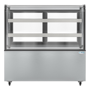 47 in. dry bakery display case with front curved glass protection - 14 cu. ft.