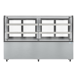 71 in. dry bakery display case with front curved glass protection - 20 cu. ft.