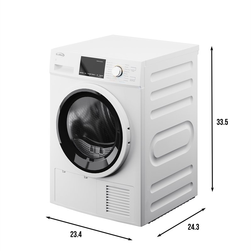 4.4 cu. ft. Large Capacity Stackable Ventless Front Load Dryer in White - 240V.