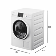 4.4 cu. ft. Large Capacity Stackable Ventless Front Load Dryer in White - 240V.