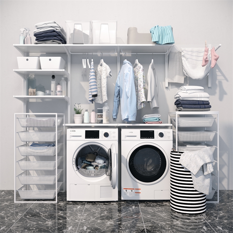 4.4 cu. ft. Large Capacity Stackable Ventless Front Load Dryer in White - 240V.