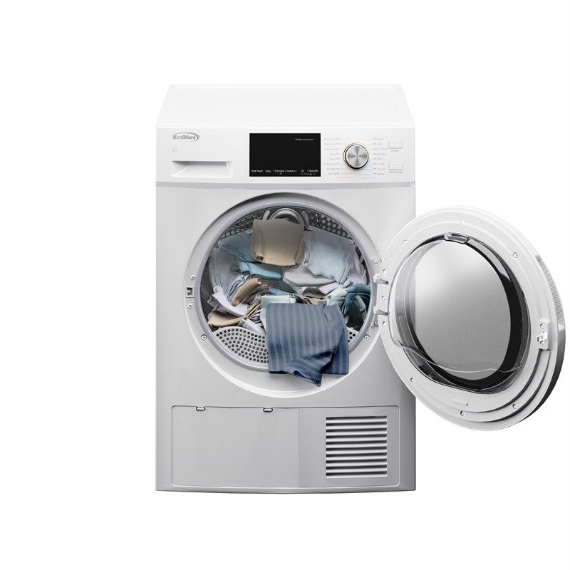 4.4 cu. ft. Large Capacity Stackable Ventless Front Load Dryer in White - 240V.