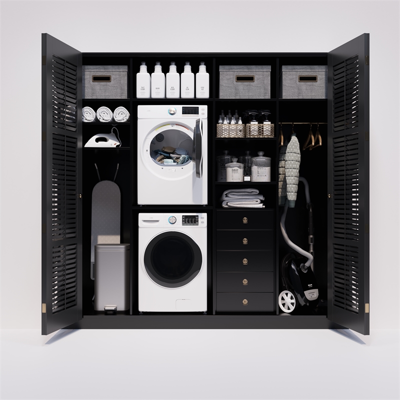 8 cu. ft. Large Stackable Vented Electric Front Load Dryer in White - 240V.