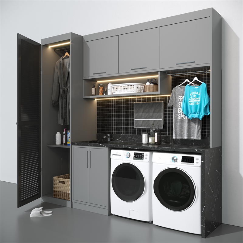 8 cu. ft. Large Stackable Vented Electric Front Load Dryer in White - 240V.