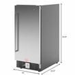 15 in. Stainless Steel Built-In Refrigerator and Beverage Cooler - 3 cu. ft.