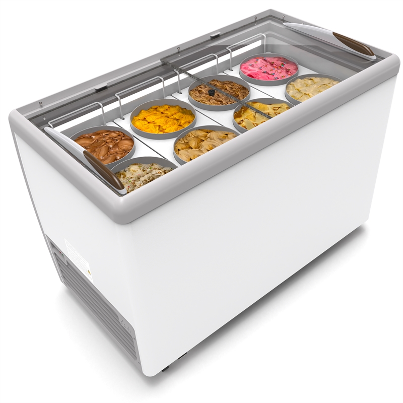 KoolMore 50 in. 8 Tub Ice Cream Dipping Cabinet Freezer - 13 cu. ft.