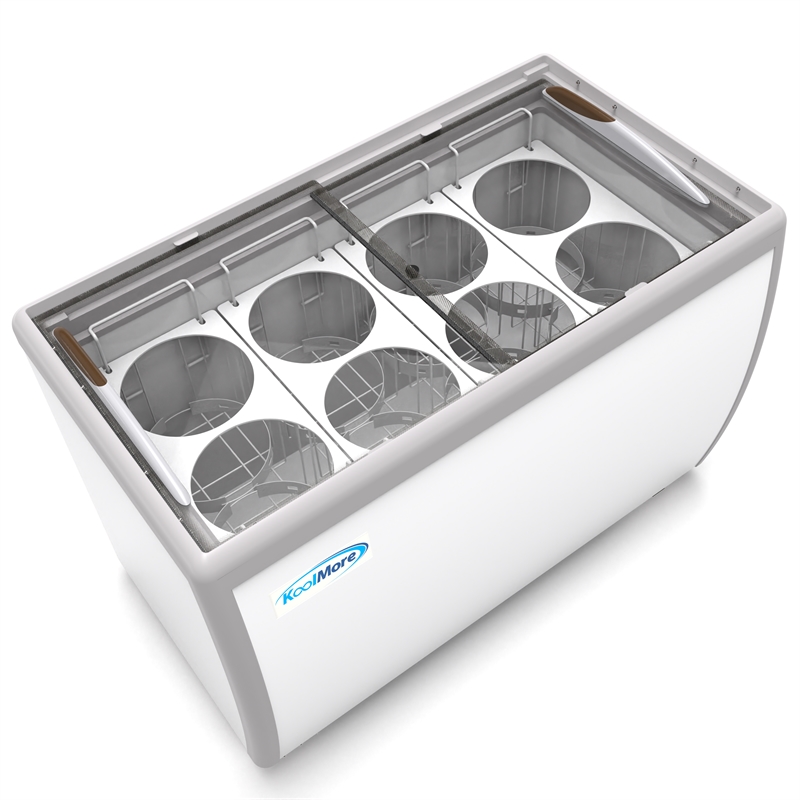 KoolMore 50 in. 8 Tub Ice Cream Dipping Cabinet Freezer - 13 cu. ft.