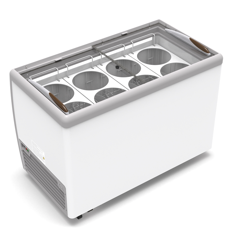 KoolMore 50 in. 8 Tub Ice Cream Dipping Cabinet Freezer - 13 cu. ft.