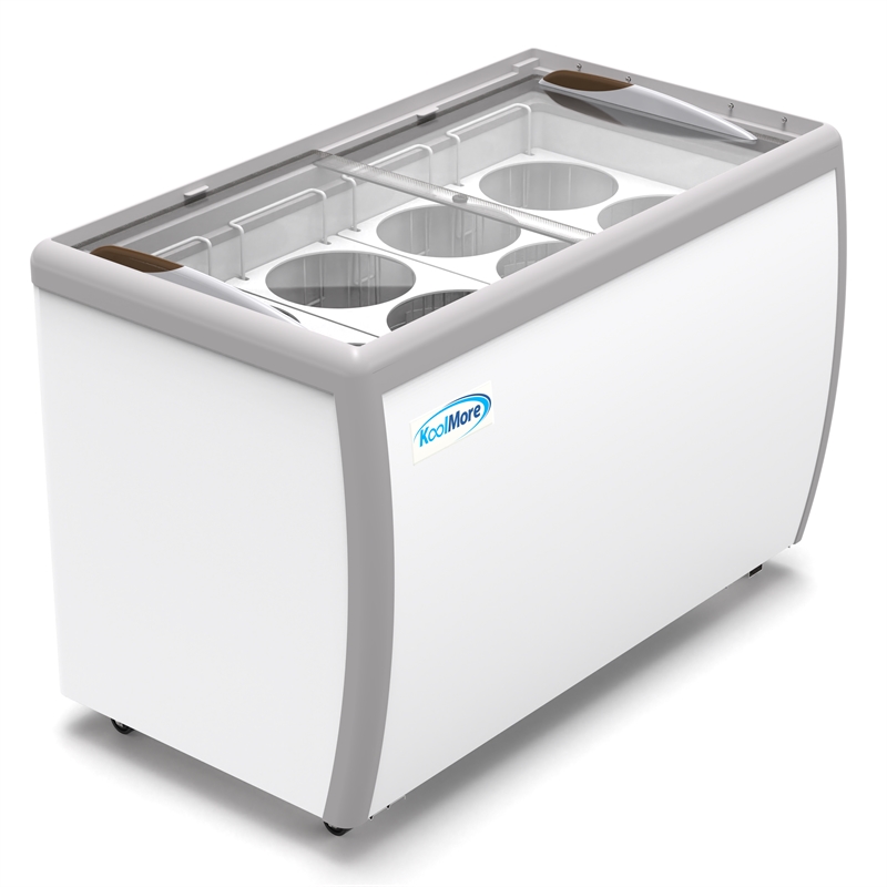 KoolMore 50 in. 8 Tub Ice Cream Dipping Cabinet Freezer - 13 cu. ft.