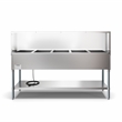 Five Pan Open Well Electric Steam Table with Undershelf and Sneeze-Guard 240V