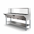 Five Pan Open Well Electric Steam Table with Undershelf and Sneeze-Guard 240V