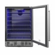 23.4 in. Stainless Steel Glass-Door Built-In Beverage Cooler - 5 Cu. ft.