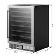 23.4 in. Stainless Steel Glass-Door Built-In Beverage Cooler - 5 Cu. ft.