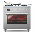 KoolMore 36 in. 5 Burner Freestanding Dual Fuel Range