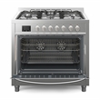 KoolMore 36 in. 5 Burner Freestanding Dual Fuel Range