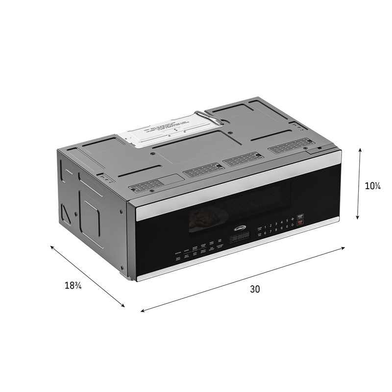 30 in. Over the Range Low Profile Microwave in Stainless-Steel 1.2 cu. ft.