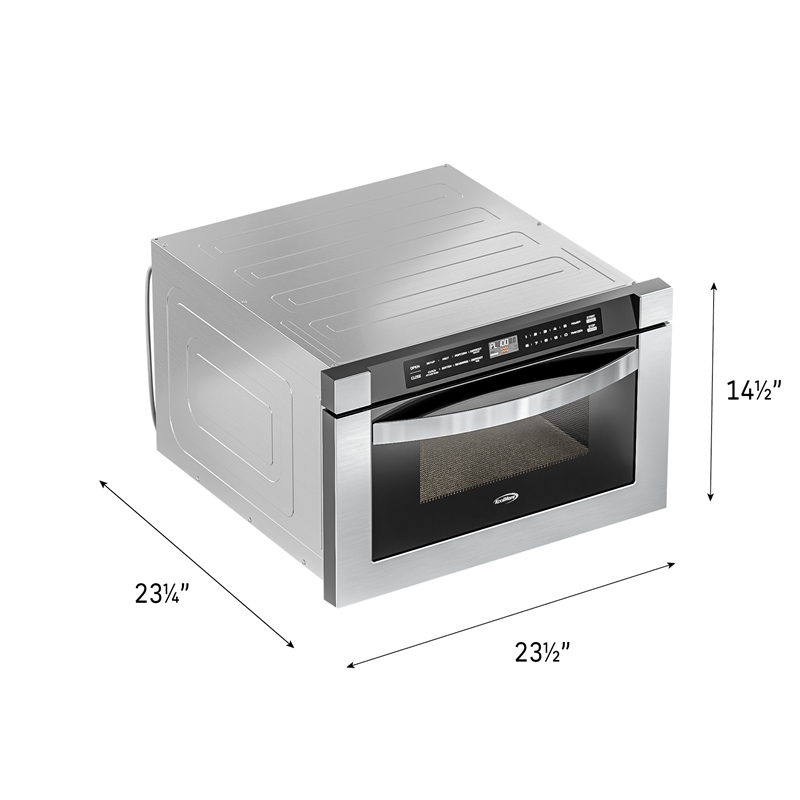 KoolMore 24 in. Built In Stainless-Steel Microwave Drawer with Oven 1.2 Cu. Ft.